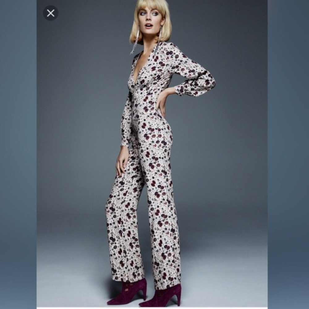 Free People Some Like It Hot Floral Jumpsuit